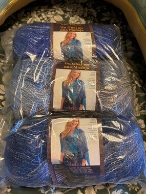 Shawl in a ball three pack new in plastic. Lovely cotton blend for shawls.